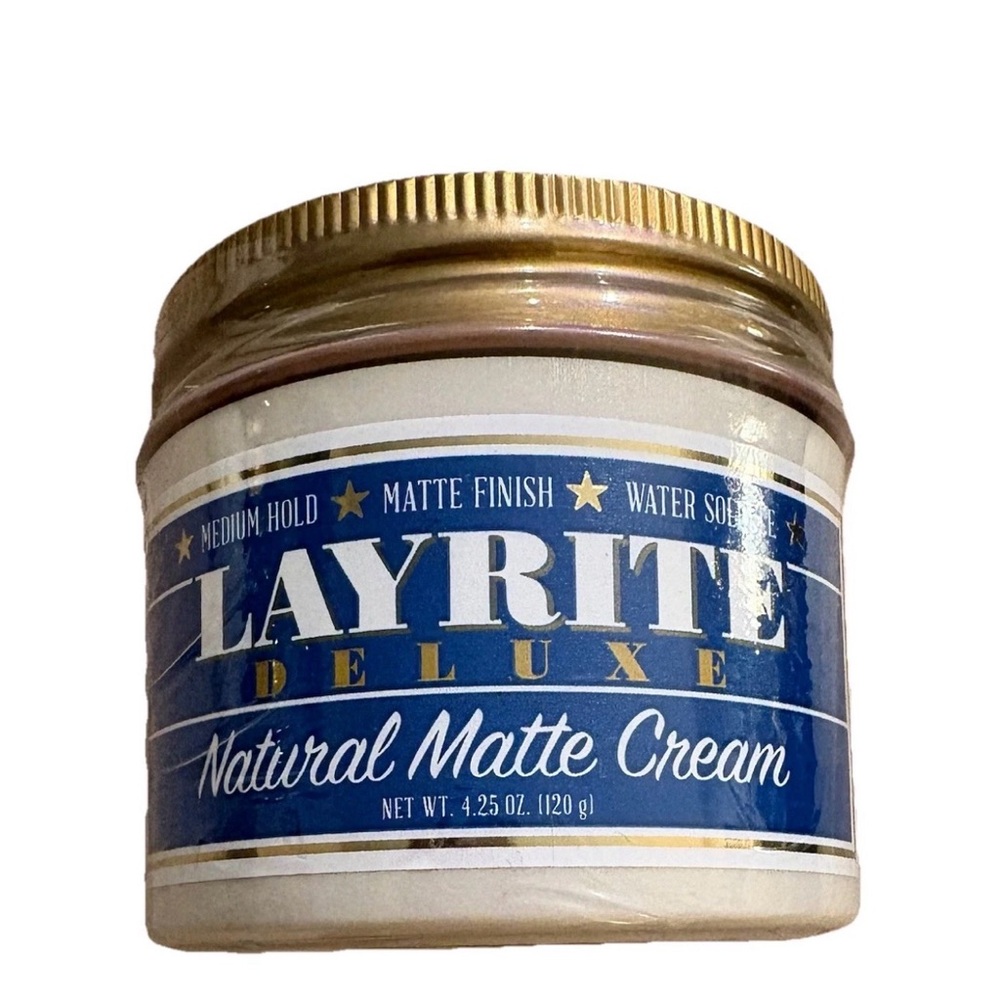 Layrite Deluxe Natural Matte Cream 4.25oz/120g NEW SEALED